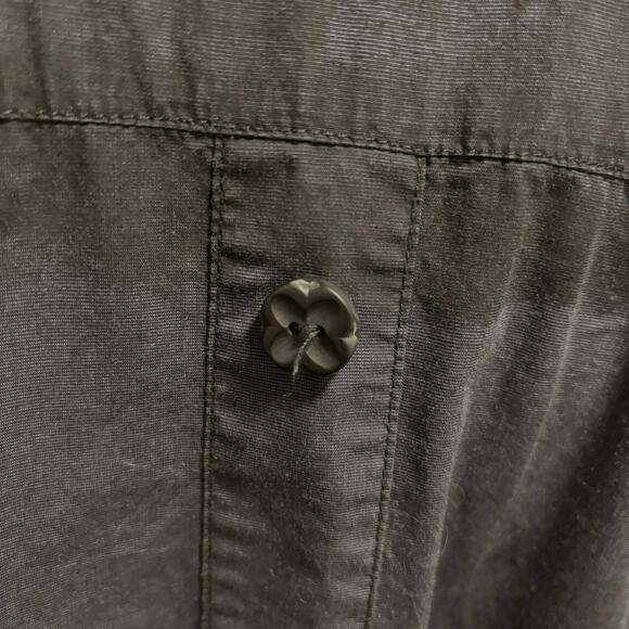 Dress to Kill D to K One Size Lagenlook Button Front Tunic Top Artsy Black Blue - Picture 8 of 8